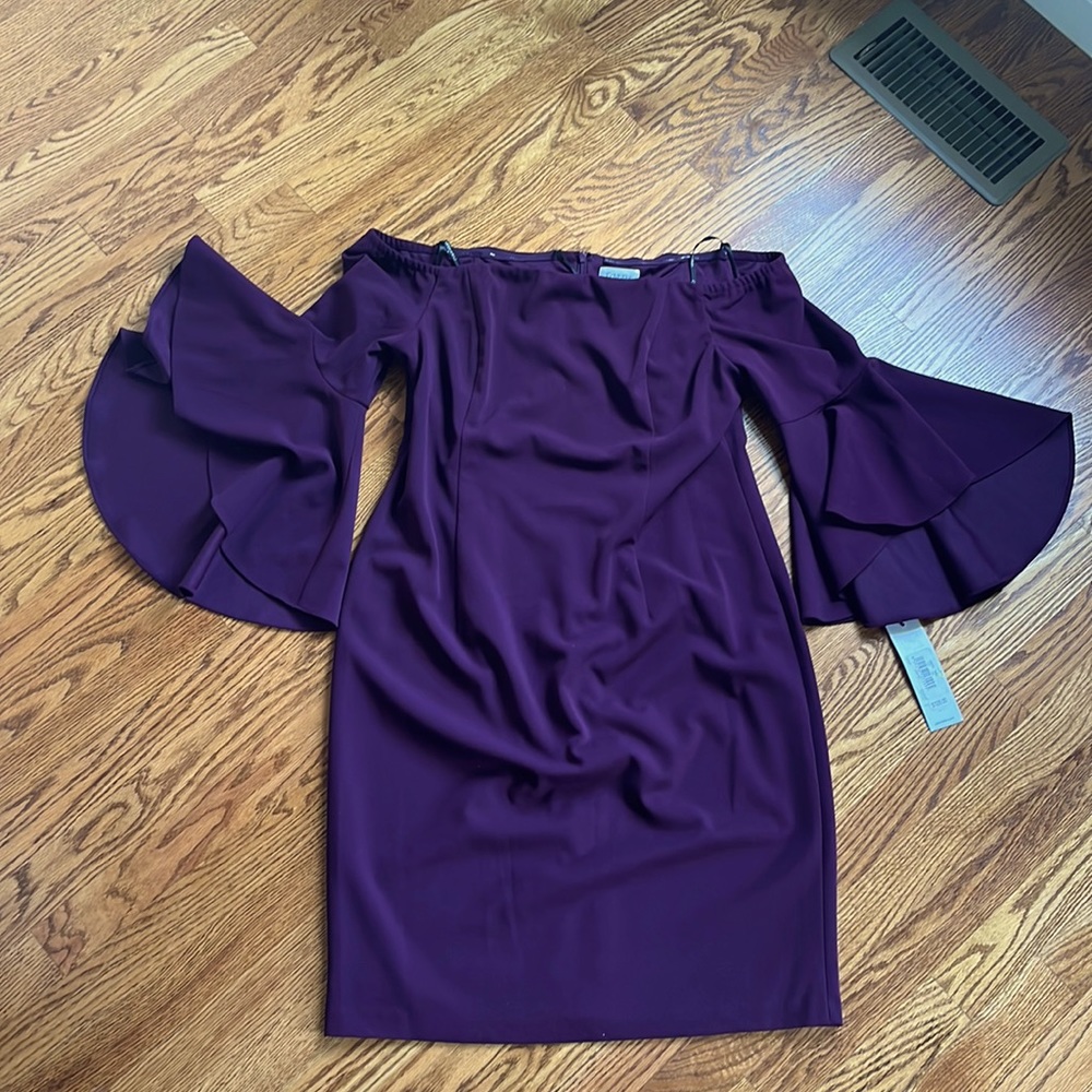 Calvin Klein Off-The-Shoulder Mini Sheath Dress